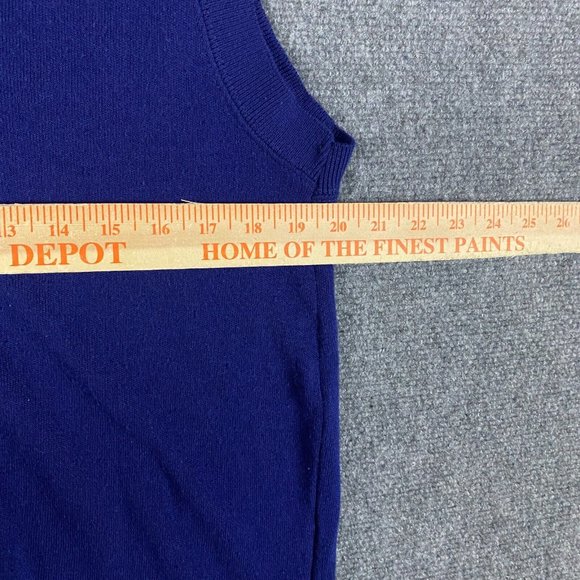 Vintage Partners Mervyns Cardigan Women's Large Blue Sleeveless 100% Acrylic - Picture 5 of 9